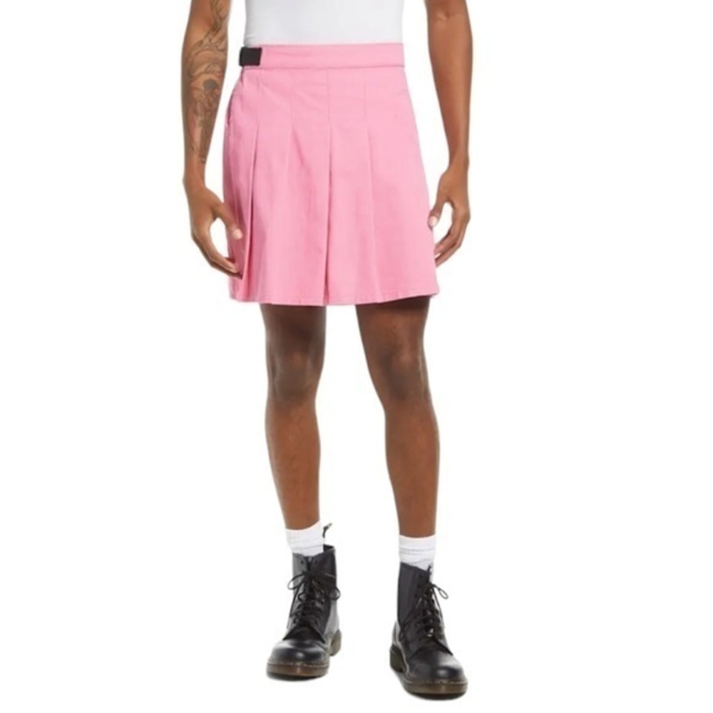 Bp Be Proud Plaid Cotton Twill Skirt Pink